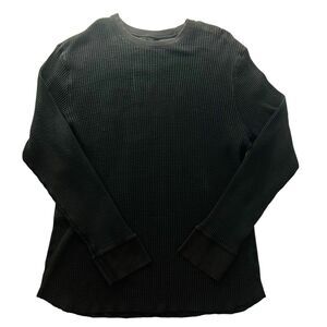 Gap Athletic Fit Black Long Sleeve Womens Thermal Soft Warm Shirt Top Cotton XXL